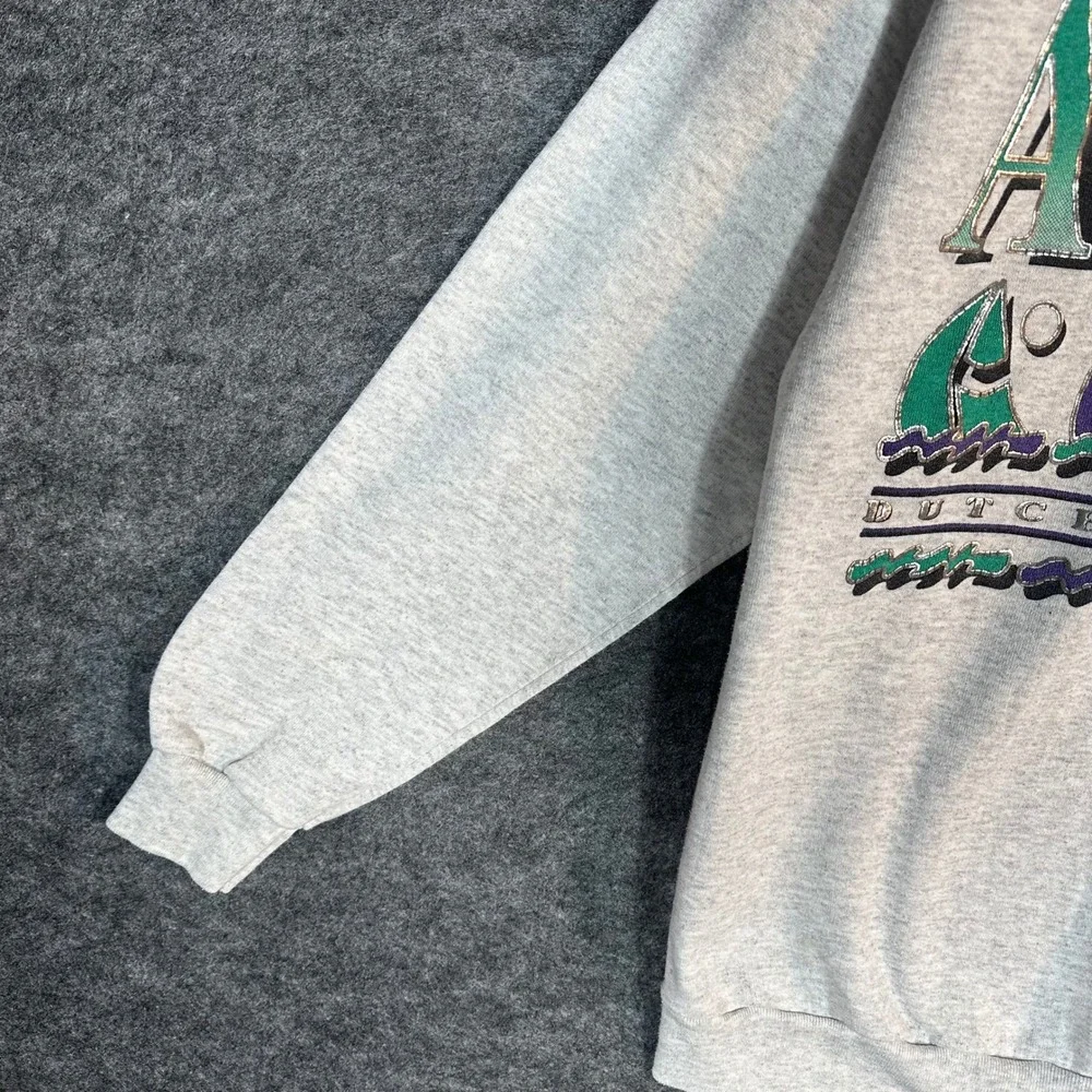 Tee Jays Aruba‎ Dutch Antilles Graphic Sweatshirt Mens Medium Gray Sailboats
